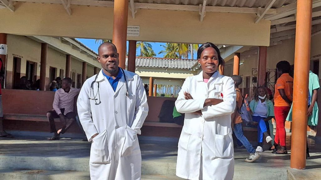 Nurse Teresa and Director of the Barada Health Centre, Carimo